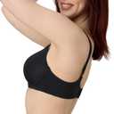 Maidenform Women's Underwire Bra, Barely There No-Show Bra, Full Coverage, Adjustable & Convertible Straps (Black)