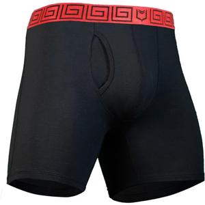 SHEATH Mens Underwear with Pouch 4.0 Men's Modal Dual Pouch Boxer Briefs Underwear (XL 40-42, Black/Red)