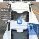 Rear Window Spoiler Trim Strips Compatible with Chevrolet Corvette C8 2020-2025, ABS Rear Trunk Upper Window Spoiler Wickers, Reduce The Wind Noise, for Coupe, 2PCS (Blue)