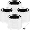 Funmit Core 200S Replacement Filter for Core 200S Smart WiFi Air Purifier, 3-in-1 Filter Replacement and High-Efficiency Activated Carbon, Part # Core 200S-RF, 4 Pack