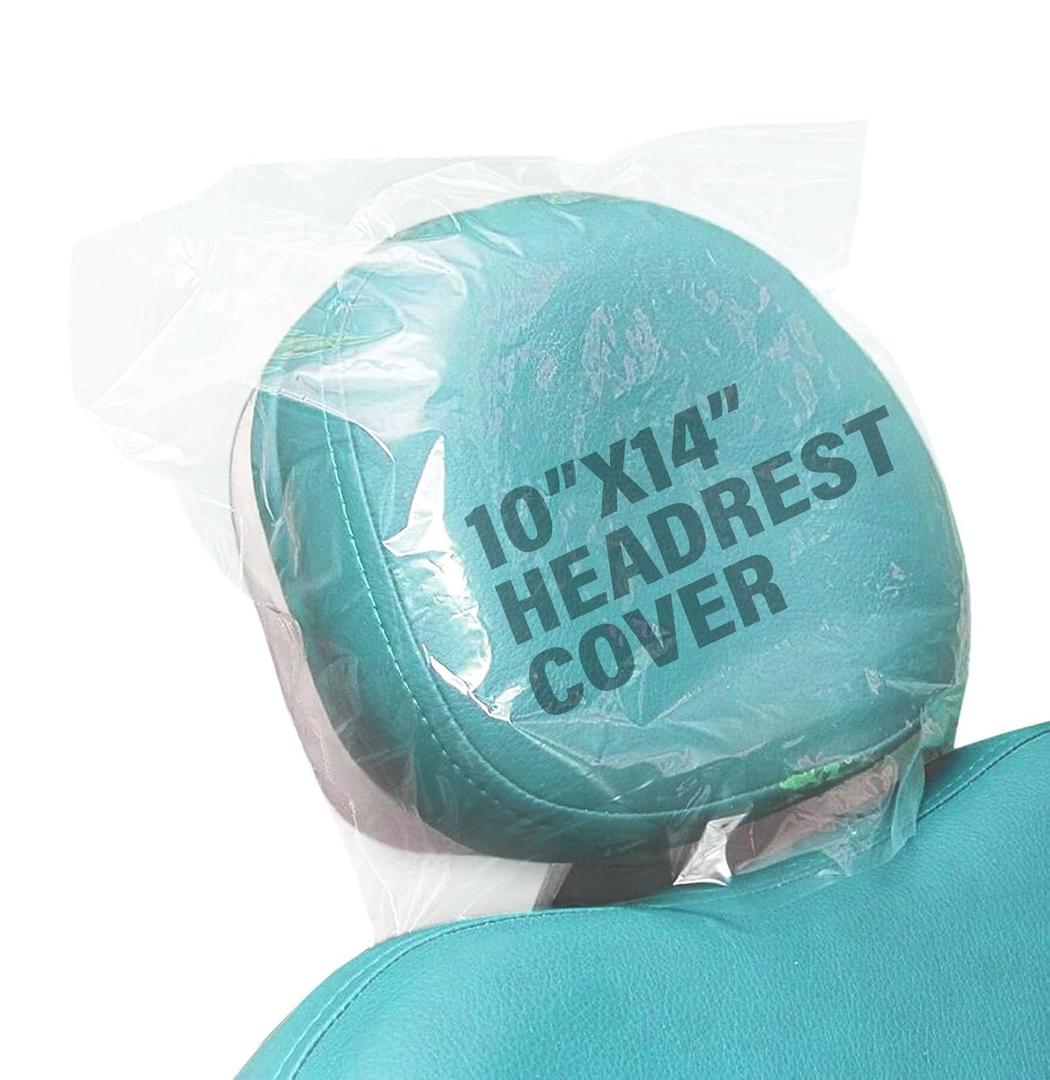 LA MIERE 250P Disposable Dental Headrest Covers & Chair Sleeves Waterproof Cover, Dental Chair Clear 10'' x 14"