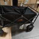 VEVOR 350LBS Collapsible Folding Outdoor Utility Wagon, 150L Heavy Duty Foldable Wagon Cart for Grocery Camping, Portable Utility Beach Wagon with Big Wheels for Garden Sports 35 x 21.3 x 42.5 in