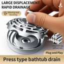 Magnetic Bathtub Drain Stopper, Universal Tub Drain Plug for Tip-Toe & Trip Lever Drains, Quick Magnetic Install, Easy to Remove & Clean, Brass-Plated Bath Tub Stopper