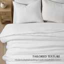 EVERGRACEHOME Cotton Sateen Quilt Set, Oversized Cal King, Bright White