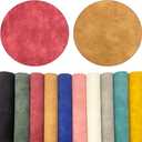 10 Colors Soft Suede Synthetic Faux Leather Sheets 8x12 Inches(20 x 32cm) Smooth Solid PU Leather for Handmade DIY Sewing Crafts