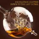Gifts for Men Dad Husband, Whiskey Decanter Globe Set with 2 Glasses & Walnut Tray-Great Gift Idea for Whisky, Bourbon,or Scotch lovers, Must-Have Holiday Stocking Fillers