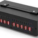 300W USB~c Charging Station, 40 Port (20 USB A & 20 USB~C Port) USB Charger Block, Fast Charging Station for Multiple Devices, Desktop Charger Compatible for iPhone, iPad, Tablets