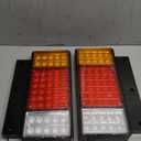 WUSHIXAN 2PCS Trailer Tail Light Kit 50 LED Truck Running Brake Turn Signals Reverse Lights for 10-30 Volt Truck Boat Snowmobile Trailer Pickup RV Camper UTV UTE Vans