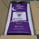 Poise Overnight Incontinence & Postpartum Pads for Bladder Leaks, 8 Drop Extra Coverage, 72 Count (2 Packs of 36), Long