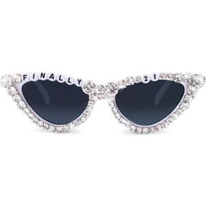 JUSTOTRY Birthday Girl Sunglasses - Birthday Decorations Accessories Outfit Pink Gifts for Women (Silver, M)