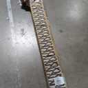 JONATHAN Y Half Umbrella UMB1201H Beverly 9 ft. Designer Classic Scalloped Fringe Market Patio with Crank, Tilt Button and UV Protection in Black/White, White Pole