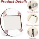 2PCS 4x6 in Baseball Picture Frame,Sport Themed Wooden Photo Frame,Baseball Tabletop Picture Frame,For Tabletop Display Home Hotel Office Decoration