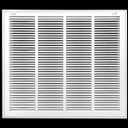 24" X 20" Steel Return Air Filter Grille for 1" Filter - Easy Plastic Tabs for Removable Face/Door - HVAC Duct Cover - Flat Stamped Face -White [Outer Dimensions: 25.75w X 21.75h]