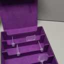 MIND&ACTION Trading Card Storage Box, 3200+ MTG Deck Box with 12 Colorful Dividers & 8 Card Supporters, Commander Card Deck Case Fits for Magic Game Cards/ YugiOh/ TCG/ PTG/ Sport Cards (Black Purple)