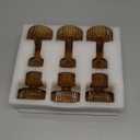 Candlestick Holders Bulk, 6 Pcs Amber Combination Candle Holders Set, Crystal Candle Holders for Wedding, Table Centerpiece, Home Decoration