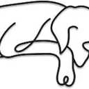 Matani Metal Dog Wall Decor | Minimalist Room & Living Room Wall Decor (Sleeping Labrador), 15"L x 10"W