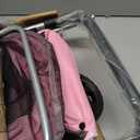 DUMOS 3 Wheels Pet Stroller for Small Dogs and Cats – Foldable Dog Stroller with Mesh Windows, Storage Basket & Cup Holder, Lightweight & Durable Pet Carrier for Travel, Outdoor Use – Pink