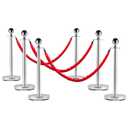 6 PCS Crowd Control Barriers, Red Carpet Runner for Party Wedding