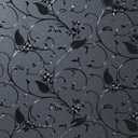 Niviy Window Privacy Film Wheat Flower Frosted Window Glass Film No Glue Door Windows Covering for Office and Home Decoration,Blck 23.6 inches by 78.7 inches (Black)