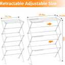 Clothes Drying Rack Household Indoor, Foldable Drying Rack Clothing for Laundry - 40" x 28.8" x 14.2", Space Saving Indoor&Outdoor, Pure White-1pack