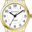 Easy Reader Watch for Women with Solid Stainless Steel Band Ladies Dress Watch Water Resistant