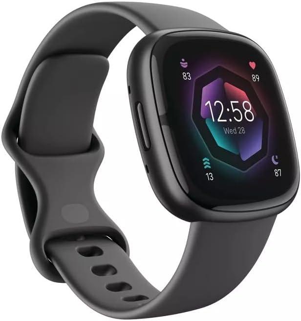 Fitbit Sense 2 Advanced Health and Fitness Smartwatch with Tools to Manage Stress and Sleep, ECG App, SpO2, 24/7 Heart Rate and GPS, Shadow Grey/Graphite, One Size 