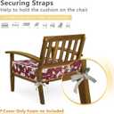 Porch Shield Patio Chair Seat Cushion Covers Set 4, Outdoor Waterproof Fade Resistant Cushion Slipcovers, Replacement Covers Only, 23 x 23 x 4 Inch