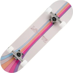 Skateboards for Beginners,31 * 8 inches Complete Skateboards for Kids,Boys,Girls and Adults,7 Layer Maple Wood,Double Kick Deck Concave Standard and Tricks Skateboard (Rainbow)