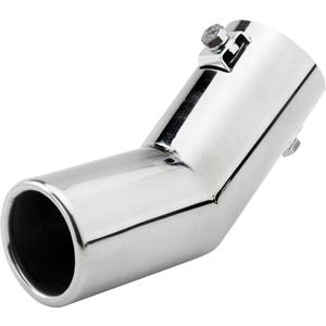 Exhaust Pipe Tip Stainless Steel Chrome Curved Exhaust Tail Muffler Tail Pipe Fits Car 51mm Diameter Tail Throat A191 Fit Pipe Diameter 0.75 to 1.5 inches