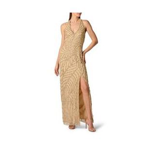 Women 1920s Formal Dress Tassels Sleeve Sequins Gatsby Maxi Evening Gown Size L