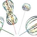 SENSORY4U Rainbow Twirler Stick - 4 Pack - Magic Party Bubble Wand - Spin Twirl Swirl and Dazzle - Fun Addicting Party Favor