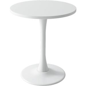 Modern White Round Dining Table 24 inch, White Tulip Round Table for Two People, Mid Century Round Coffee Table for Living Room and Kitchen
