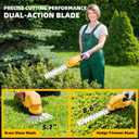 4-in-1 Pole Hedge Trimmer & Cordless Grass Shears,2×4.0 Ah Batteries & Included Charger,Dual Blade Design,Extension Tree Pruner,Bush Trimmer for Tree Trimming/Garden/Lawn