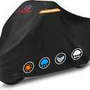 Comnova Motorcycle Cover 96 Inch - 600D Waterproof Outdoor Motorcycle Cover with Lock Hole, Powersports Vehicle Covers with All-Season Protection for Motorcycles