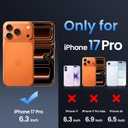 Magnetic Case for iPhone 17 Pro 6.3" (2025) with 2X Screen Protector, Compatible with MagSafe,Shockproof Protective Cover, Non-Slip Matte Grip, Military-Grade Drop Defense, Black