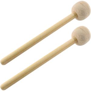 2 Pcs Drum Mallet 13.22 Inches Length, Wool Felt Drum Stick, Anti-slip Bass Percussion Sticks, Instrument Band Accessory Part for Drums Snare Drums, Beige