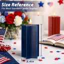 4th of July Flameless Candles with Remote, Red White and Blue Patriotic LED Candles, Battery Operated Star Shaped Decorative Candles for Independence Day Home Party Decor, Set of 3