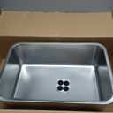Stainless Steel Cat Litter Box High Side Cats Toilet Metal Kitten Litter Pan, Pet Cleaning Tool for Big and Small Cats, Rabbits, Splash-Proof and Non-Stick Cat Poop Box odorless 19.7"x13.8"x5.9"