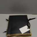 ReliThick 6 Pack Metallic Paper Gift Bag with Handles Tissue Paper Gold Tag Pen Thank You Favor Bag for Wedding Party Bridesmaid Bridesman 5 Senses Anniversary Birthday Favor (Black Gold)