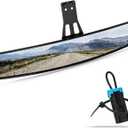 Panoramic Convex Ranger Rear View Mirrors Compatible with 2017-2025 Polaris Ranger 500 570 900 XP 1000 XP/Crew Mirrors Factory Present Drop Down Mounting Tab