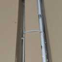 Double Curtain Rod 36-122 Inch, White Long Dual Curtain Rods with Decorative Aluminium Twisted Cage Finial, 1 Inch Adjustable Heavy Duty Telescopic Spliced Window Treatment Rods, All Metal