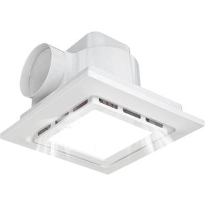 Bathroom Exhaust Fan with 6500K LED Light 126 CFM Ceiling Ventilation Fan 1.2 Sone 4 Inch Duct Quiet Square Bath Fan Light Combo, Shower Exhaust Fan with Light