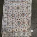 Area Rugs 3x4' Rug for Living Room, Non Slip Washable Rug Beige, Large Area Rugs for Bedroom, Low Pile Soft Vintage Rugs for Bedroom Dining Room Indoor