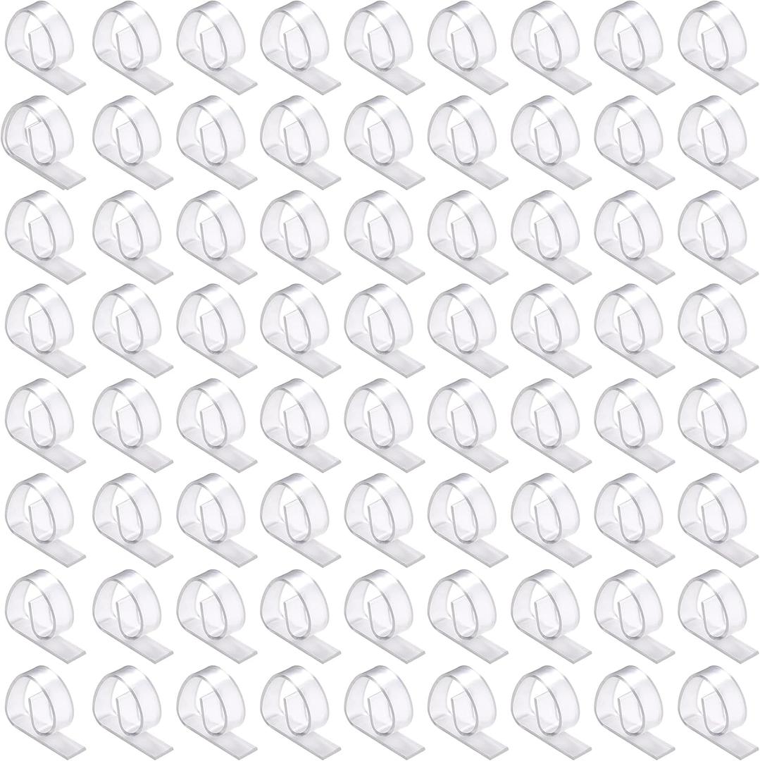 72 Pcs Plastic Tablecloth Clips for Outdoor Tables - Fits for 1.1 Thick Tables, Table Cloth Clip, Clear Clamps for Picnic Table Clips, Dining Table Cloth Holder