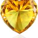 3 / 80 mm Yellow Diamond Heart Shaped Glass Crystal Paperweight  Home Office Decor & Valentine's Day Gift Wedding Favors Centerpieces Decoration with Gift Box