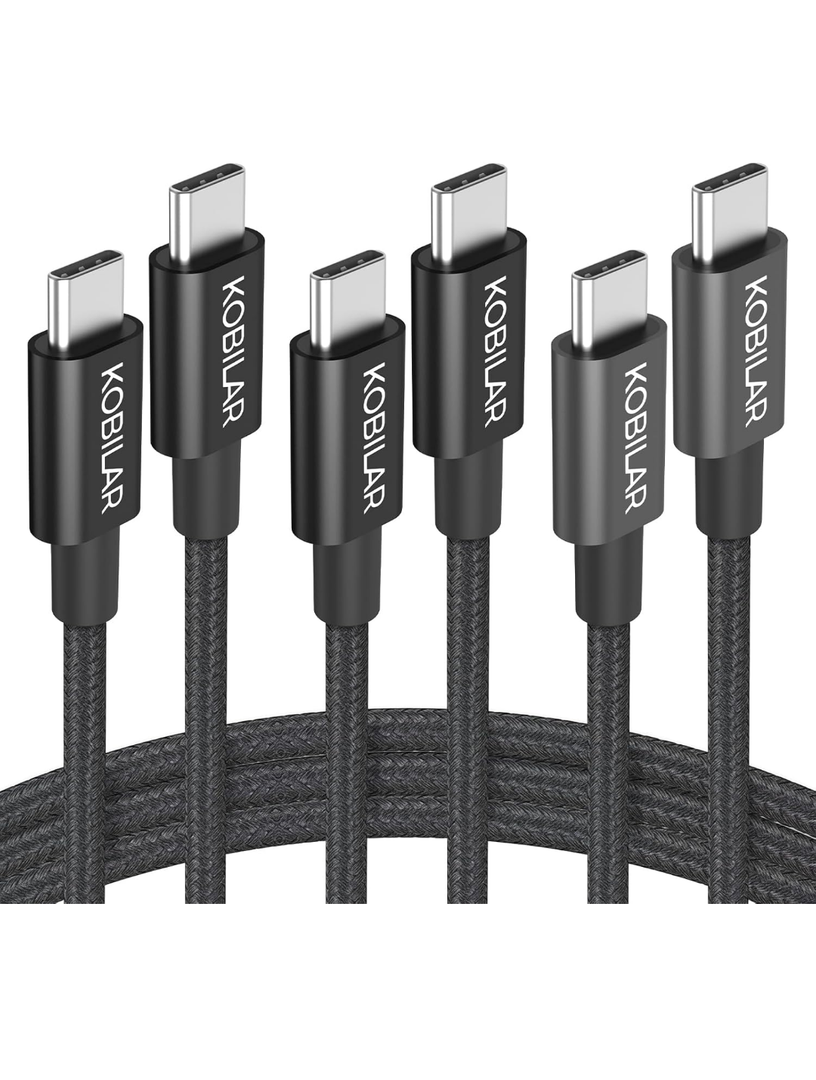 Kobilar USB C to USB C Cable,60W 3A Fast Charging USB C Charger Cable 3 Pack(3.3+5+6.6ft),Type C to Type C Cable for iPhone15/15Pro/16Plus/16ProMax/ipad Air 4/iPad Pro2022/Samsung S23