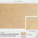 Acoustical Wall Panels,6 Pack 23.6x23.6 Inch UV Wood Texture Wall Art for Living Room, Self-Adhesive Groove Decorative Panels for Home Decor Theater Office(Total 70.8x47.2 Inches)