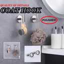 GERZWY Bath Towel Hook SUS 304 Stainless Steel Coat/Robe Clothes Hook for Bath Kitchen Modern Hotel Style Wall Mounted 2 Pack Polished Chrome AG-1107B-JG