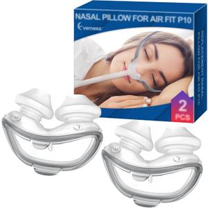 2 Packs Replacement Nasal Pillows for Airfit P10 Small, FSA/HSA Eligible, Lighter Weight and Better Seal, Replacement CPAP Supplies with Softer Silicone