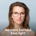 Gaoye Ultralight Blue Light Glasses for Women - Computer Protection Glasses for All Day Comfort - Anti UV Glare & Eyestrain (White, M)